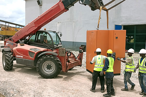 Industrial machine installation and maintenance work